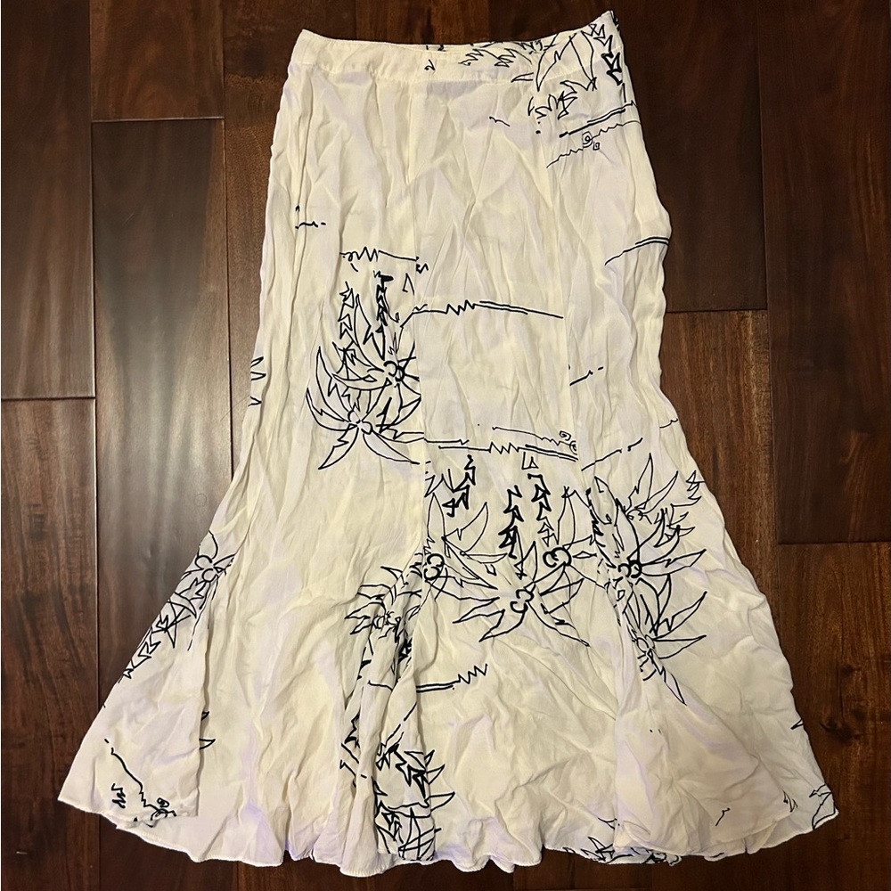 Fit and flare midi skirt